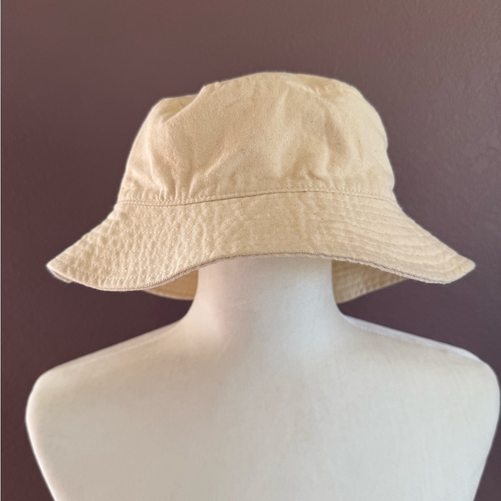 Madewell Cream Cotton Canvas Bucket Hat